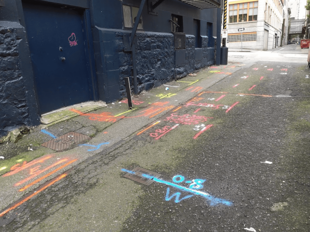 Paint is one of the methods for marking underground utilities