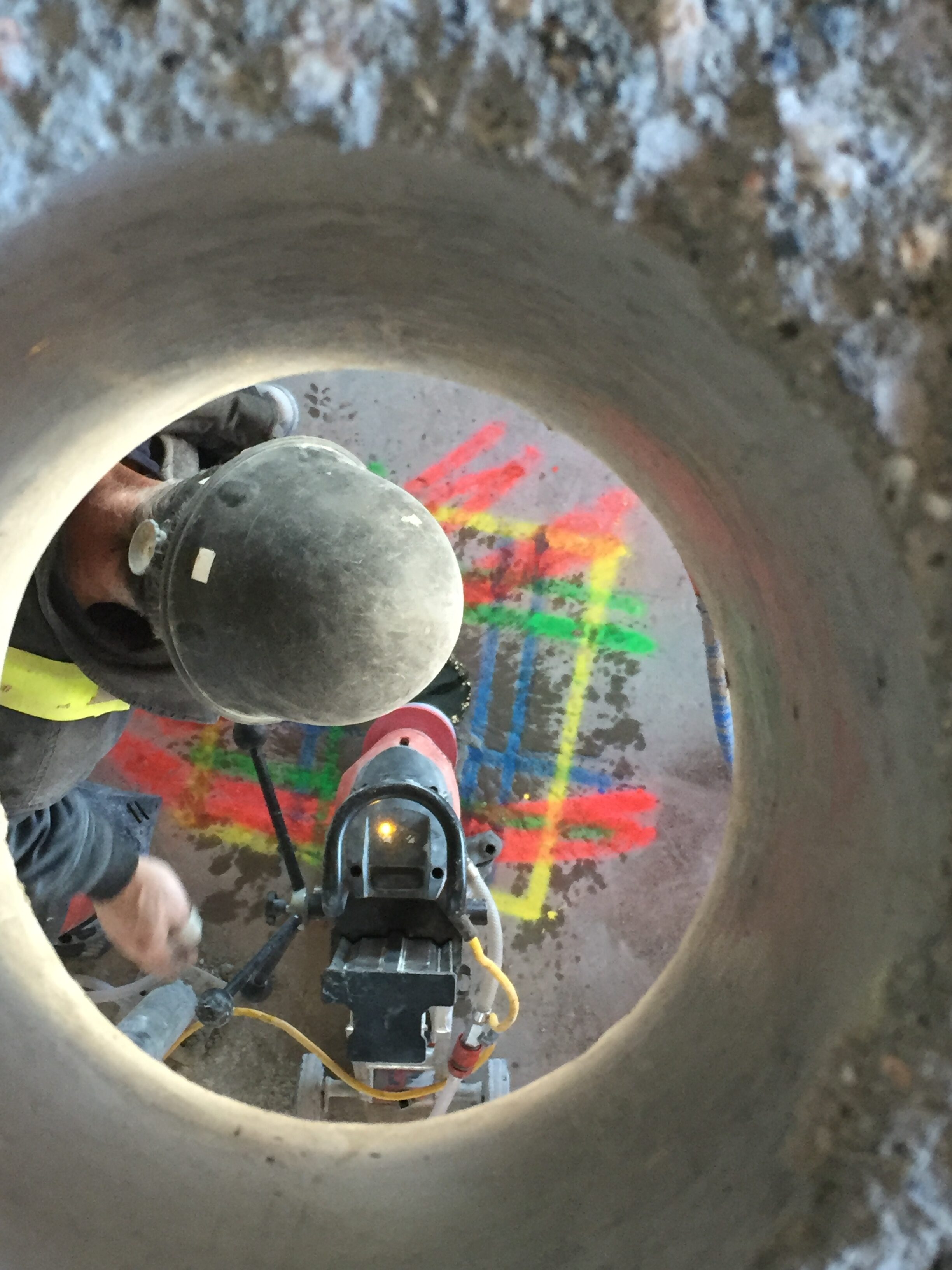 The Xradar Coring Team working on an Xradar scan