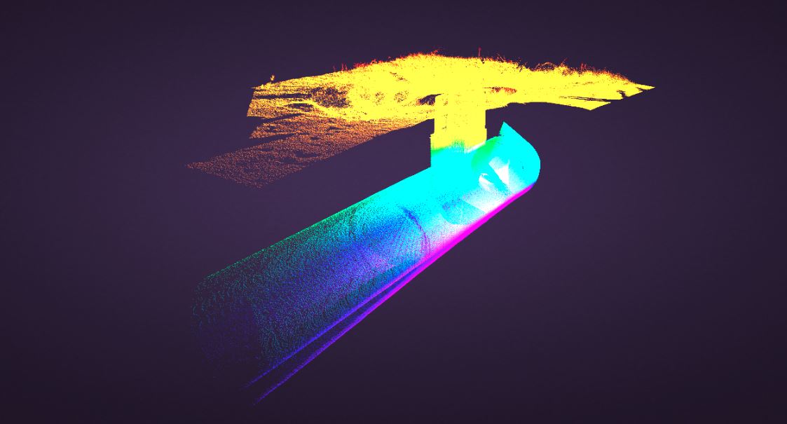 Storm drain point cloud data laser scans